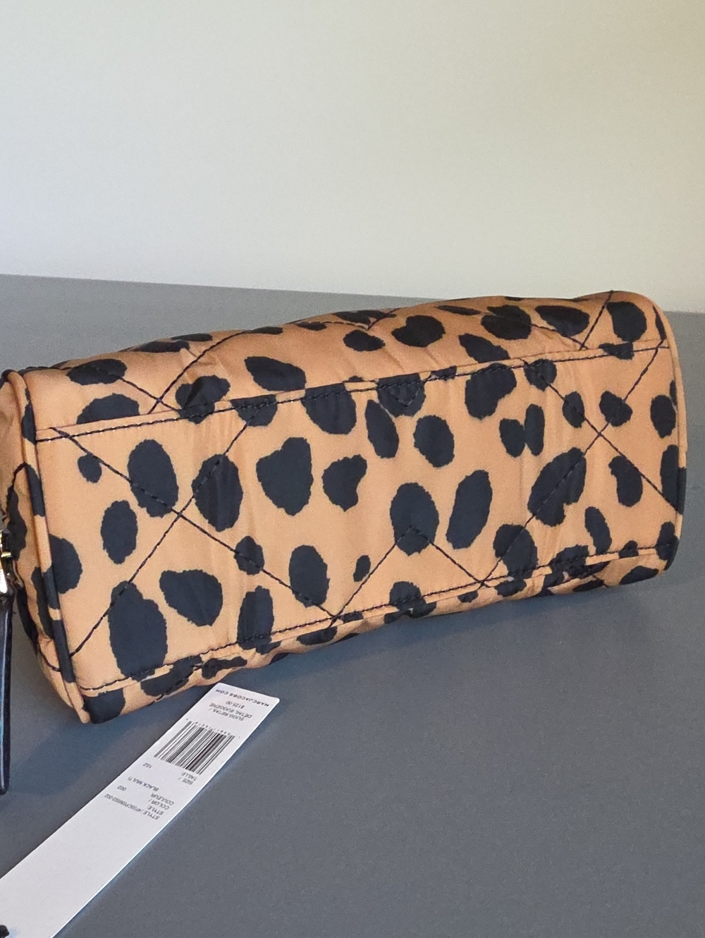 MARC JACOBS NEW YORK NWT Leopard Print Quilted Nylon Cpsmetic Bag - Picture 11 of 12